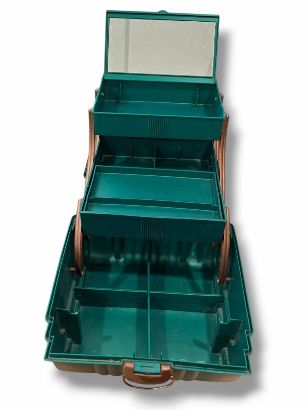 1990s Sassaby Emerald Green Makeup Tackle Box - Picture 5 of 8